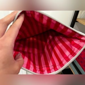 Silver victoria secret makeup bag